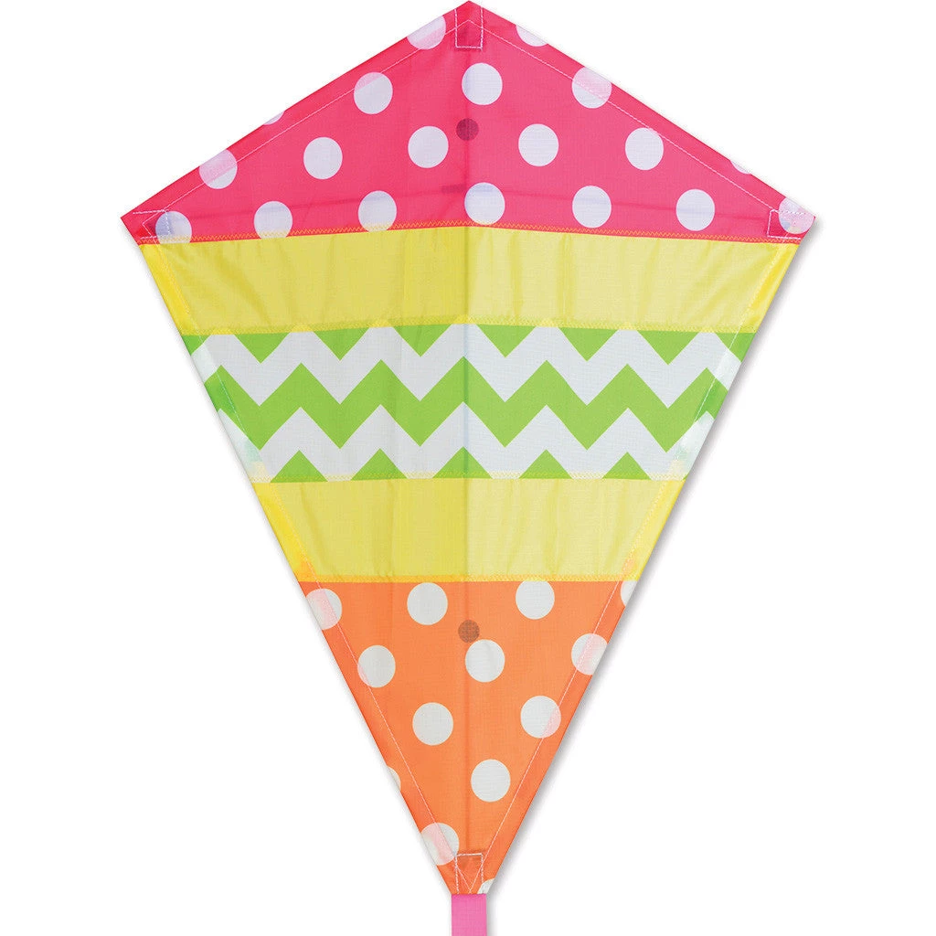 Kites 25 In. Diamond Kite - Cheerful Premier Kites 1 Kites 25 In. Diamond Kite - Cheerful Premier Kites