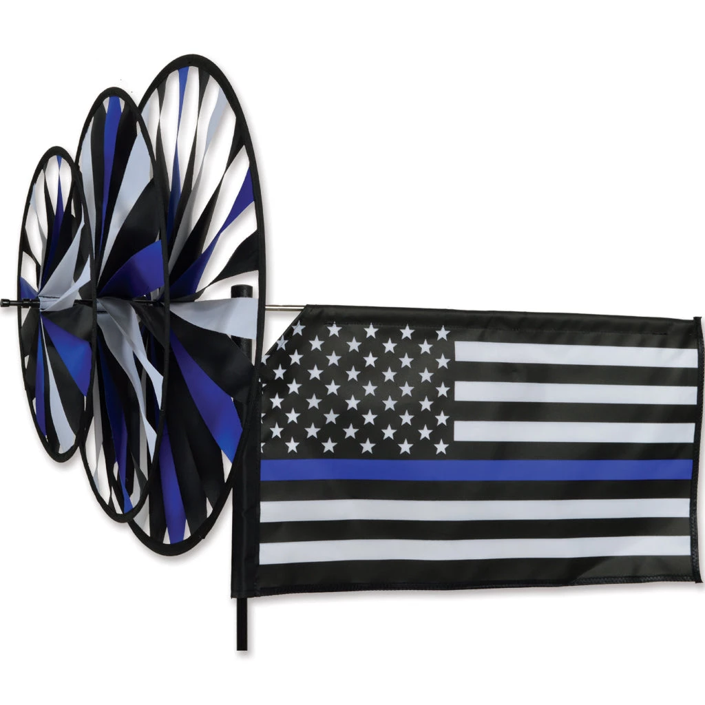 Premier Kites & Designs Triple Spinner - Thin Blue Line 1 Premier Kites & Designs Triple Spinner - Thin Blue Line