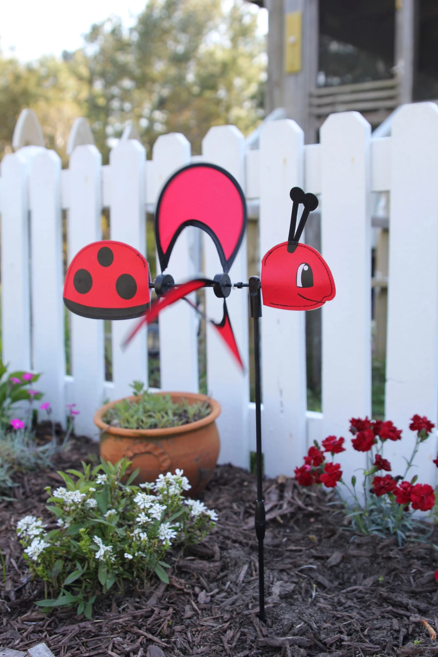 WindGarden WindGarden Petite Spinner - Ladybug 3 WindGarden WindGarden Petite Spinner - Ladybug