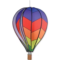 WindGarden 22 In. Hot Air Balloon - Chevron Rainbow