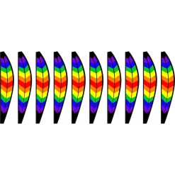 WindGarden WindGarden 26 In. Hot Air Balloon - Double Rainbow Chevron