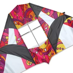 Kites Premier Kites 8.5 Ft. Box Delta Kite - Warm Orbit