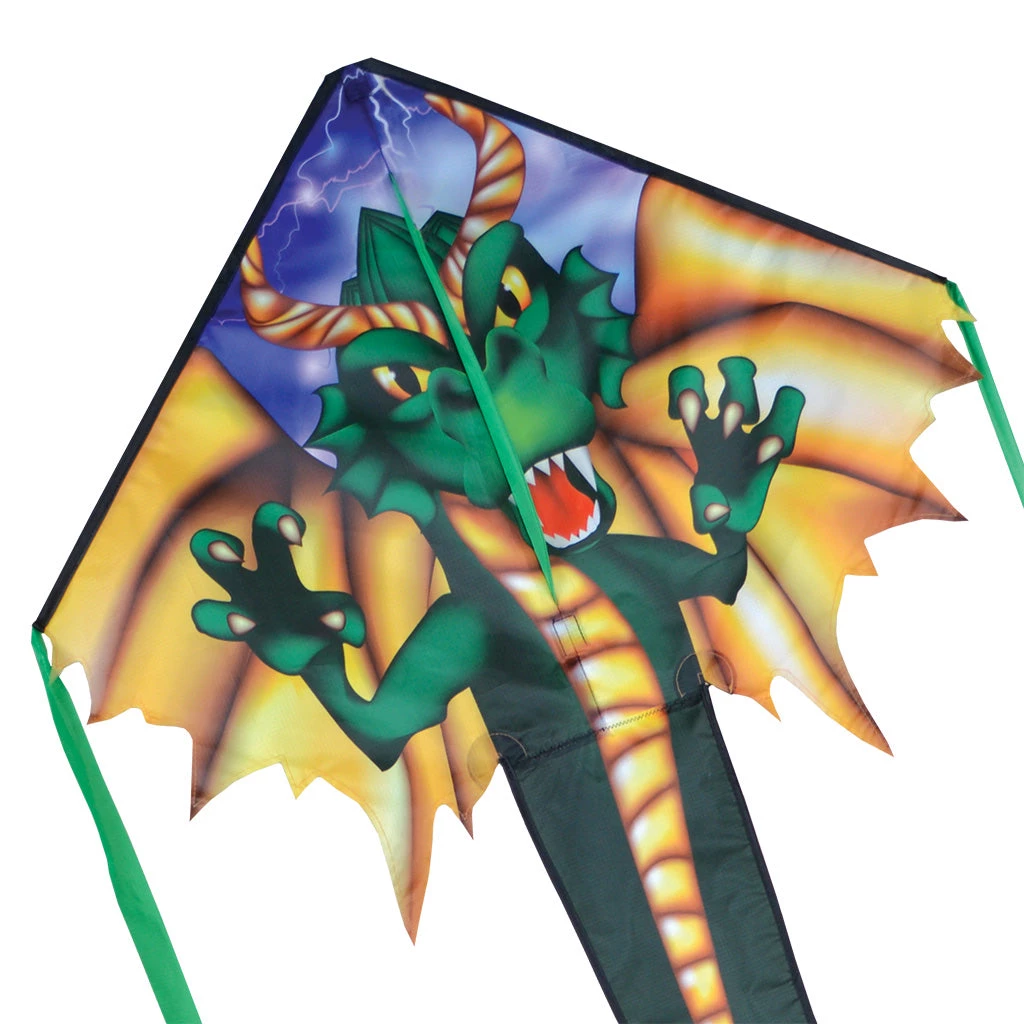 Kites Premier Kites Regular Easy Flyer Kite - Emerald Dragon 1 Kites Premier Kites Regular Easy Flyer Kite - Emerald Dragon