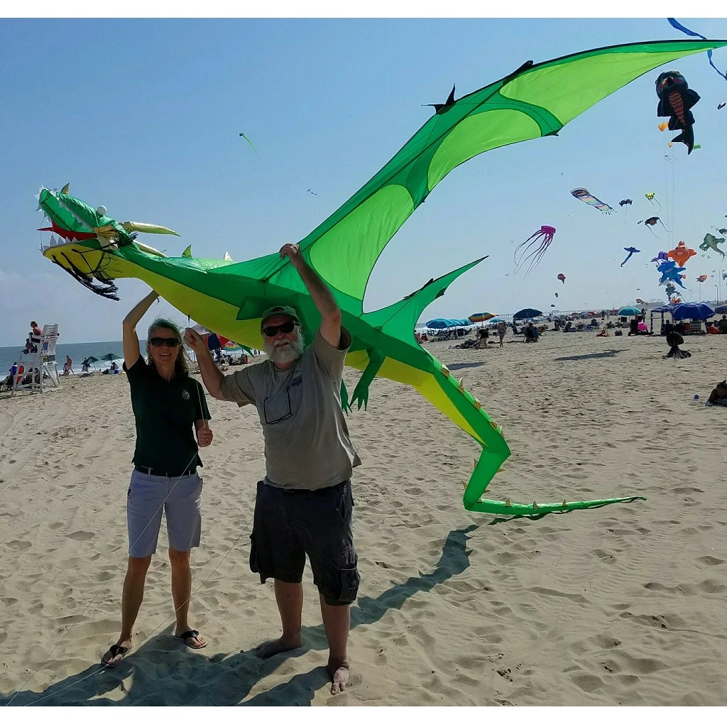 Collections Kites Giant Dragon Kite - Green 4 Collections Kites Giant Dragon Kite - Green