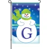 Accent Home & Garden 12 In. Winter Monogram Flag - G Accent