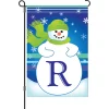 Accent Home & Garden 12 In. Winter Monogram Flag - R