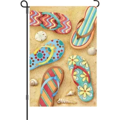 Accent Home & Garden 12 In. Flag - Flip Flops Sand