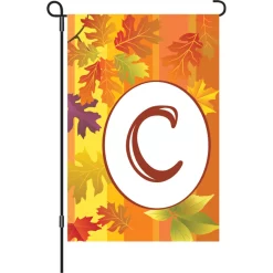 Accent Home & Garden Accent 12 In. Fall Monogram Flag - C