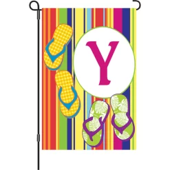 Accent Home & Garden 12 In. Summer Monogram Flag - Y Accent