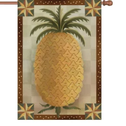 Accent Home & Garden - Sale 28 In. Flag - Primitive Pineapple Accent