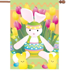 Accent Home & Garden Accent 28 In. Flag - Springtime Bunny