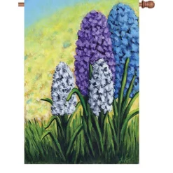 Accent Home & Garden Accent 28 In. Flag - Hyacinths