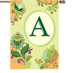 Accent Home & Garden 28 In. Spring Monogram Flag - A Accent