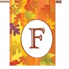 Accent Home & Garden 28 In. Fall Monogram Flag - F