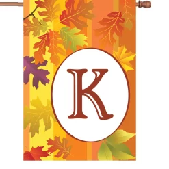 Accent Home & Garden Accent 28 In. Fall Monogram Flag - K