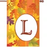 Accent Home & Garden 28 In. Fall Monogram Flag - L Accent