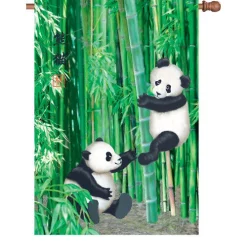 Accent Home & Garden 28 In. Flag - Playful Pandas Accent