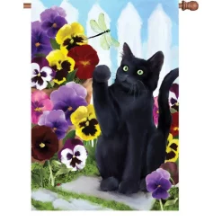 Accent Home & Garden Accent 28 In. Flag - Flower Kitten