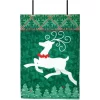 Accent Home & Garden 28 In. Flag - Joy Reindeer (Fiber Optics)