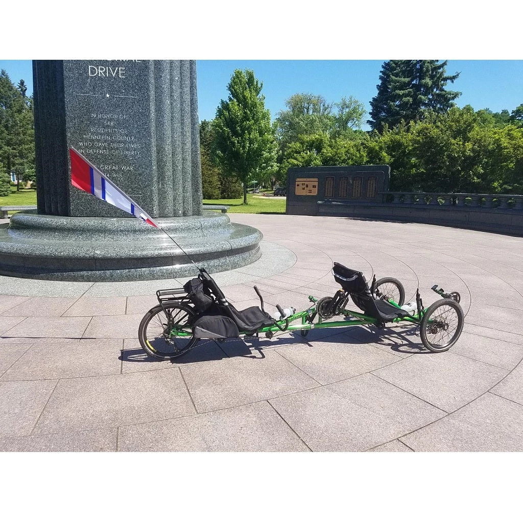 SoundWinds Reflective Fanion Recumbent Bike Flag - Red 3 SoundWinds Reflective Fanion Recumbent Bike Flag - Red