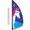 Premier Kites 3.5 Ft. Recumbent Bike Feather Banner - Unicorn Recumbent Bike Flags
