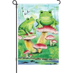 Accent Home & Garden 12 In. Flag - Frogs In The Wood Accent