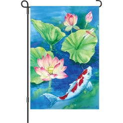 Accent Home & Garden 12 In. Flag - Lotus Koi