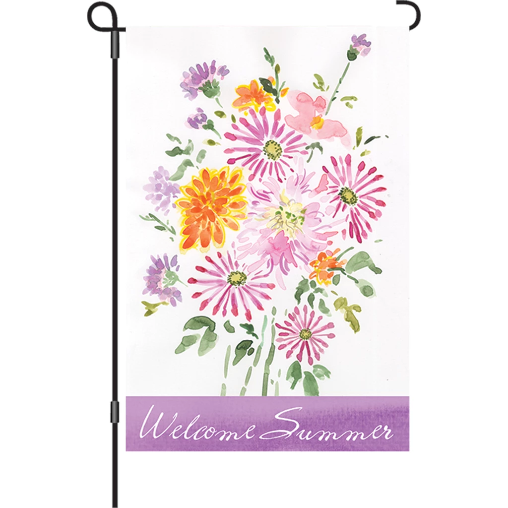 Accent Home & Garden Accent 12 In. Flag - Summer Bouquet 1 Accent Home & Garden Accent 12 In. Flag - Summer Bouquet