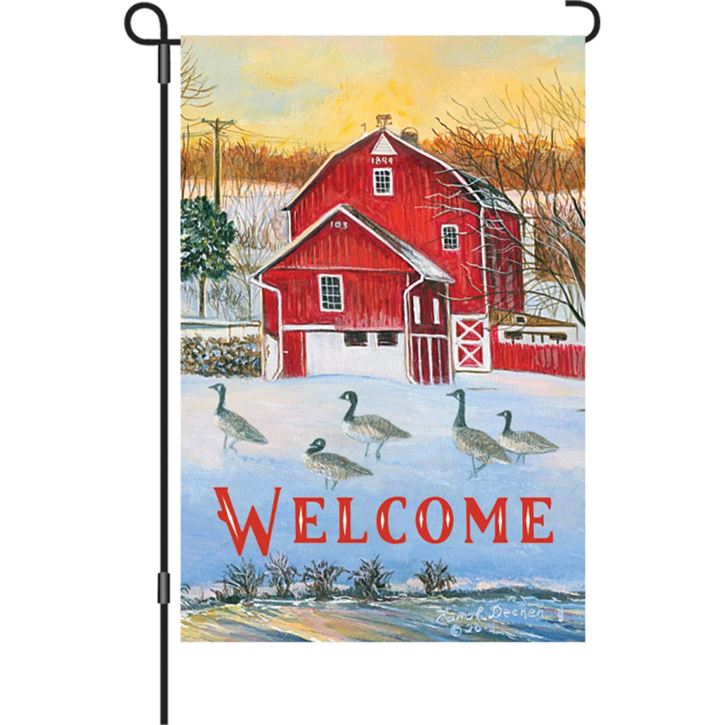 Accent Home & Garden 12 In. Flag - Country Barn Accent 1 Accent Home & Garden 12 In. Flag - Country Barn Accent