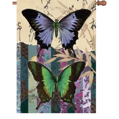 Accent Home & Garden Accent 28 In. Flag - Asian Butterflies