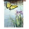 Accent Home & Garden 28 In. Flag - Swallowtail And Iris