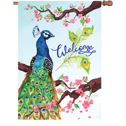 Accent Home & Garden Accent 28 In. Flag - Welcome Peacock