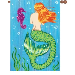 Accent Home & Garden Summer 28 In. Flag - Mermaid & Seahorse