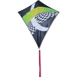 Kites 38 In. Travel Diamond Kite - Neon Tron