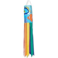 Accent Home & Garden Embroidered Applique Windsock - Saltwater Fish