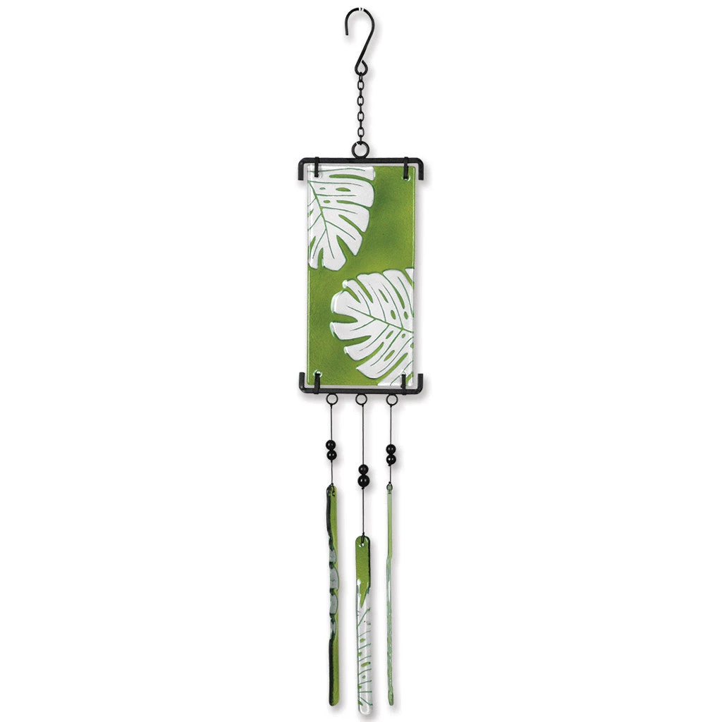 WindGarden WindGarden Silhouette Glass Wind Chime - Banana Leaf 1 WindGarden WindGarden Silhouette Glass Wind Chime - Banana Leaf