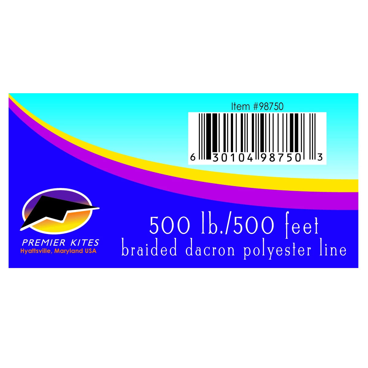Kites Premier Kites 500 Lb./500 Ft. Braided Polyester Kite Line/Tube 1 Kites Premier Kites 500 Lb./500 Ft. Braided Polyester Kite Line/Tube