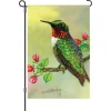Accent Home & Garden 12 In. Flag - Hummingbird And Apple Buds