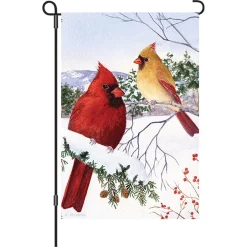 Accent Home & Garden Accent 12 In. Flag - Cardinals And Hemlocks