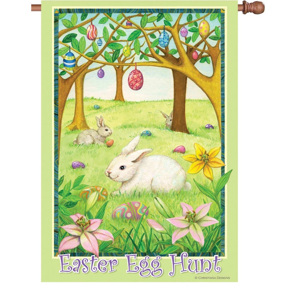 Accent Home & Garden Accent 28 In. Flag - Easter Egg Hunt 1 Accent Home & Garden Accent 28 In. Flag - Easter Egg Hunt